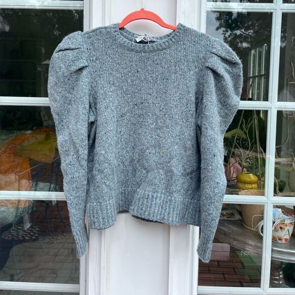 FRAME Pleated Puff Sleeve Sweater NWT - Picture 4 of 10